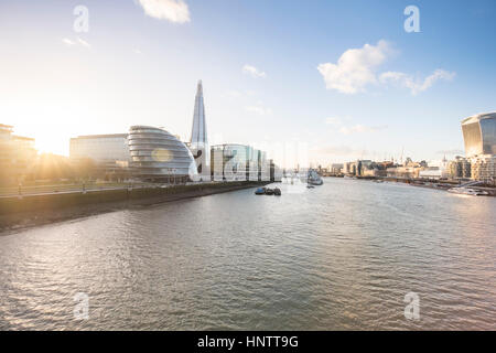 Un paysage urbain de Londres, en Angleterre, y compris les plus London Development. Banque D'Images