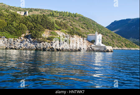 Chapelle Saint André dans l''île d''Ithaque Grèce Banque D'Images