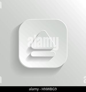Flèche vers le haut - blanc bouton vecteur app avec ombre Illustration de Vecteur