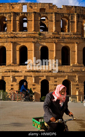 Tunez : El Jem.amphithéâtre romain Banque D'Images