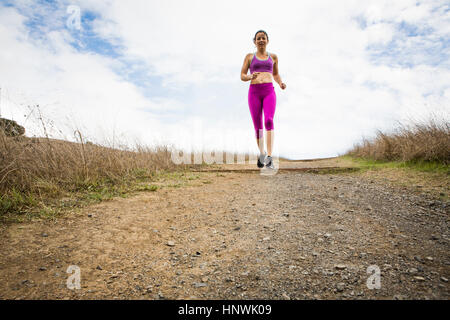 Coureuse sur dirt track Banque D'Images