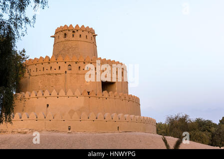 Le Fort Al Jahili, Al Ain, Émirats arabes unis. Ancienne maison de la famille Al Nahyan de l'Émirat d'Abou Dhabi Banque D'Images