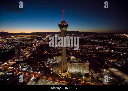 Casino Stratosphere Hotel and tower, Las Vegas, Nevada, USA Banque D'Images