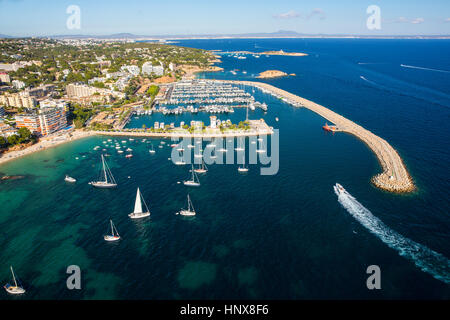 Portrait de yachts ancrés sur les côtes, Majorque, Espagne Banque D'Images