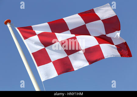 Drapeau de la province de Brabant du Nord au vent Banque D'Images