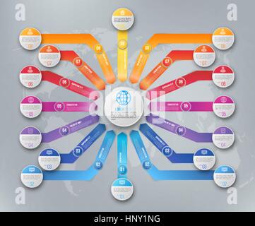 Modèle infographique flèches Illustration de Vecteur