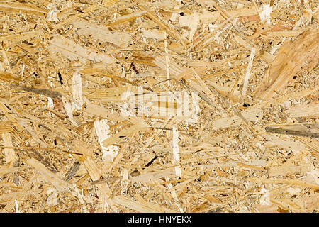 Close up appuyé sur panneau de bois, l'arrière-plan seamless texture d'OSB bois Banque D'Images