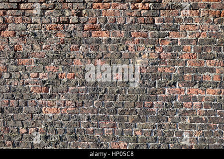 Les murs en briques anciennes en ruine de Liverpool docks dockland uk Banque D'Images