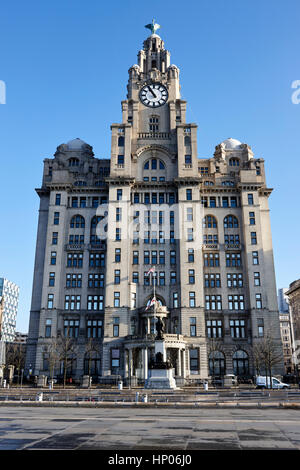 Le Liver Building bâtiments pier head liverpool uk Banque D'Images