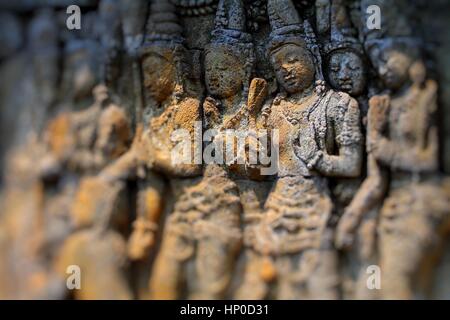Borobudur Temple Arts Sculpture Banque D'Images