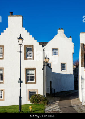 L'influence néerlandaise sur les maisons blanches en Pan Ha Dysart Fife Ecosse Banque D'Images