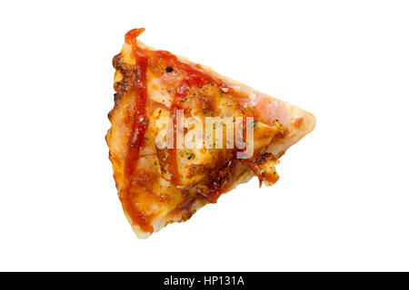 Tranche de pizza italien frais isolé sur blanc avec clipping path Banque D'Images