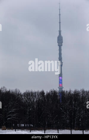 La tour de télévision Ostankino, Moscou, Russie Banque D'Images