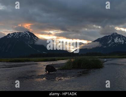 Entre les montagnes Banque D'Images