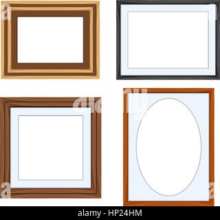 Une variété de cadres photo de couleur différente. Illustration de Vecteur