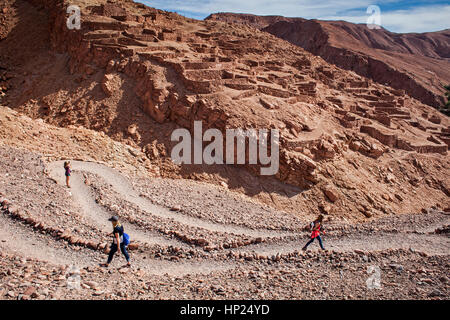 Pukara de Quitor, dans le village de San Pedro de Atacama, désert d'Atacama. Region de Antofagasta. Chili Banque D'Images