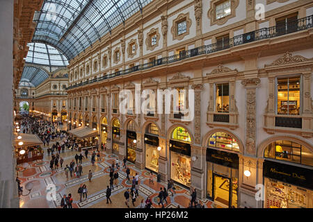 Galerie Vittorio Emanuele à Milan, Italie Banque D'Images