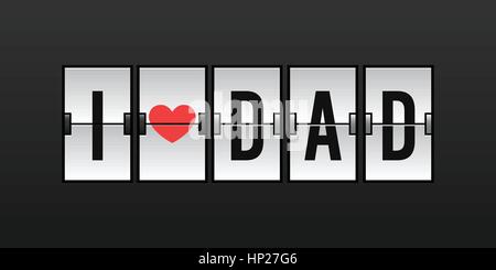 J'aime papa Vector Illustration dans l'aéroport d'un tableau Illustration de Vecteur