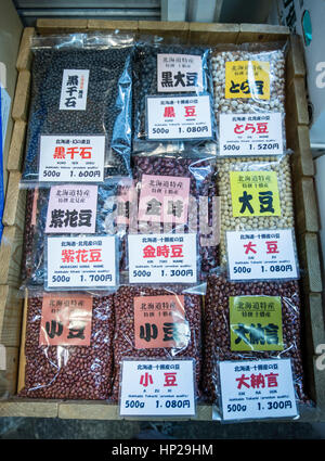 Marché Nijo Sapporo, banc, avec des ventes de légumes', de Hokkaido Banque D'Images