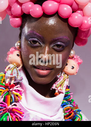 Londres, Royaume-Uni. 17 février 2017. Billie Jacobina présentation à la mode du Scoutisme lors de la London Fashion Week. Banque D'Images