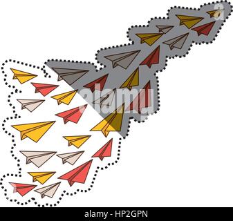Origami Paper planes vecteur icône illustration graphic design Illustration de Vecteur