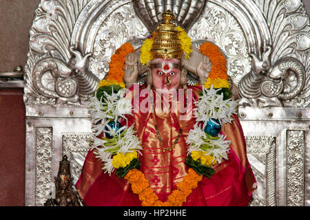 Shri Navadurga Devi, Durga Devi Mandir, Guhagar, Konkan, Maharashtra, Inde Banque D'Images