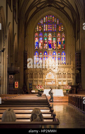 Financial District.Trinity Church, New York City, USA Banque D'Images