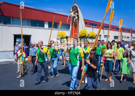 Procession en Virgen del Carmen jour ou Carmen vierge (16-juillet). Banque D'Images