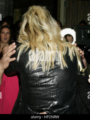 Rachel Hunter arrive pour l'axe Lounge de l'hôtel Liv au Fontainbleu pendant la semaine du Super Bowl à Miami Beach, en Floride, le 6 février 2010. Photo par Francis Specker Banque D'Images