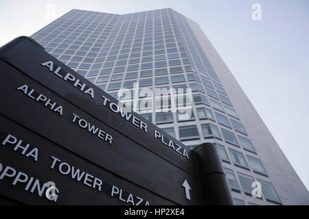 Alpha Tower Plaza, Birmingham, UK. Banque D'Images