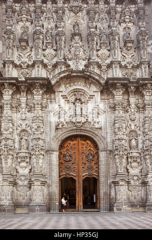 Façade de Sagrario église, dans Cathédrale Métropolitaine, sur la Plaza de la Constitución, El Zocola Zocola, Square, Mexico, Mexique Banque D'Images