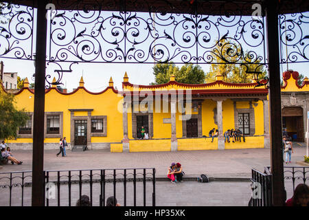 Casa De Cortes, Casa, Municipal Plaza Hidalgo, Coyoacan, Mexico City, Mexico Banque D'Images