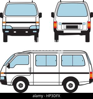 Location de minibus, Formes vectorielles Illustration de Vecteur