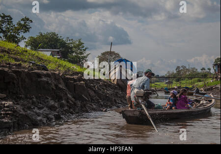 Nous analysons l'utilisation des produits et services forestiers pour la production de revenus chez les ménages dans l'Amazonie colombienne. Nous constatons que les familles re Banque D'Images