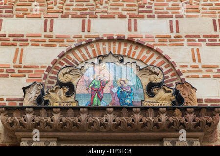 Détail architectural de st. Anton Église à Bucarest, Roumanie Banque D'Images