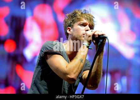 BENICASSIM, ESPAGNE - 20 juillet : Paolo Nutini (chanteur, auteur-compositeur et musicien) effectue au Festival le 20 juillet 2014 à Benicassim, Espagne. Banque D'Images