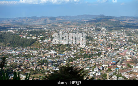 Cityscape, province de Fianarantsoa, Madagascar Banque D'Images