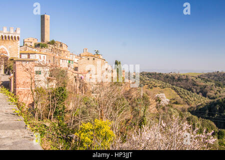 Pereta, un très joli village dans la province de Grosseto en Toscane, Italie Banque D'Images