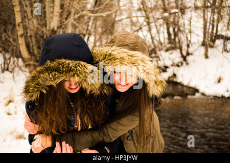 Photoshoot de neige Banque D'Images