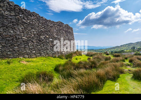 Staigue stone fort près de Sneem, Iveragh, comté de Kerry, Irlande, Europe Banque D'Images