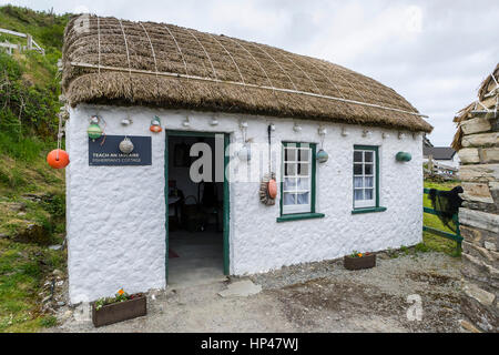 Village folklorique Glencolmcille, comté de Donegal, Irlande, Europe. Banque D'Images