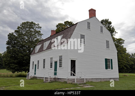 La Réunion dans la maison de village, Hancock Hancock Shaker, Massachusetts, United States. Banque D'Images