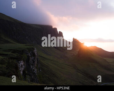 Matin dans Quiraing, île de Skye Banque D'Images