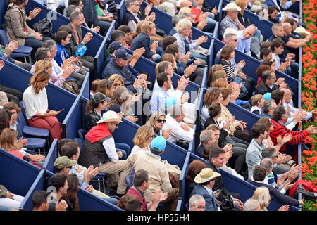 Barcelone - APR 26 : les spectateurs à l'ATP Open de Barcelone Banc Sabadell Conde de Godo Tournament le 26 avril 2015 à Barcelone, Espagne. Banque D'Images