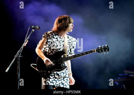 BARCELONA - 29 MAI : Sleater Kinney (band) effectue au Primavera Sound Festival 2015 le 29 mai 2015 à Barcelone, Espagne. Banque D'Images