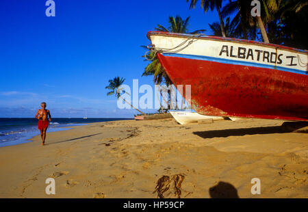 Plage de Terrenas, péninsule de Samana, République Dominicaine Banque D'Images