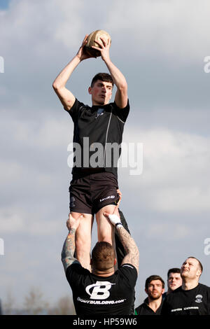 Nord du Dorset RFC RFC Wimborne vs XV 2e 2e XV. Samedi, 18 février 2017 - Gillingham, Dorset, Angleterre. Banque D'Images