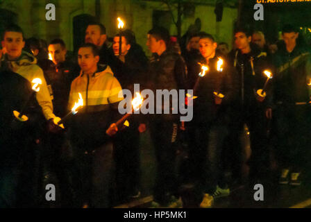 Sofia, Bulgarie. 16Th Jun 2017. Pour la 14e fois à Sofia a lieu Lukovmarsh. Initiative de l'Union nationale bulgare. La marche est en mémoire du général Hristo Lukov. En dépit de cette année est le maire de Sofia Yordanka Fandakova pour mettre fin à la manifestation. Credit : Nicola Kota/Alamy Live News Banque D'Images