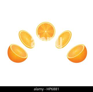 Mise à fruits orange Illustration de Vecteur