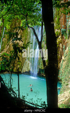 Cascades El Limon, péninsule de Samana, République dominicaine Banque D'Images